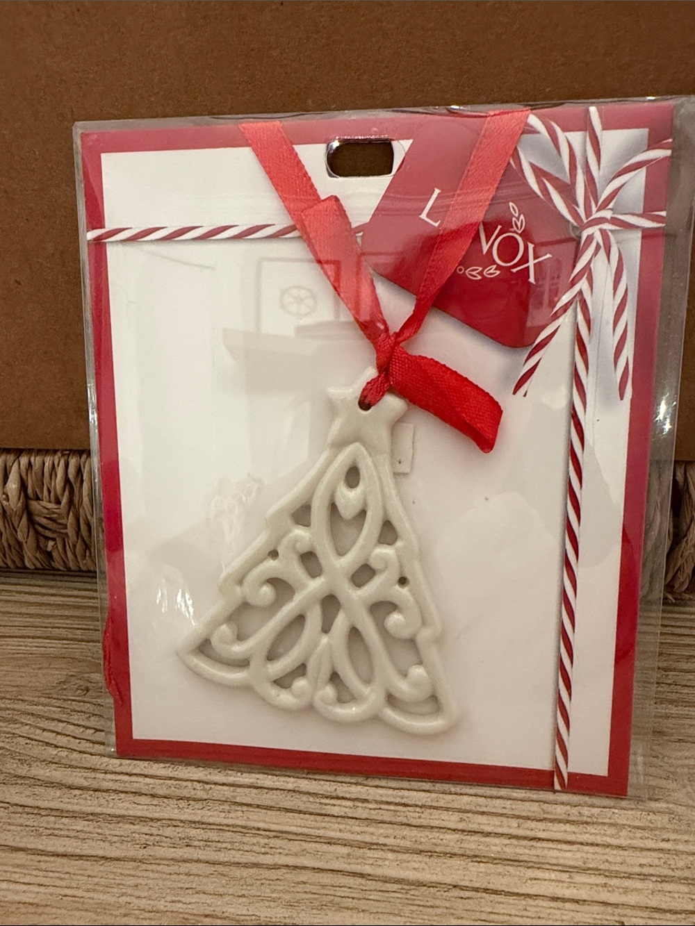 Lenox White Christmas Ornament Pierced Tree Charm